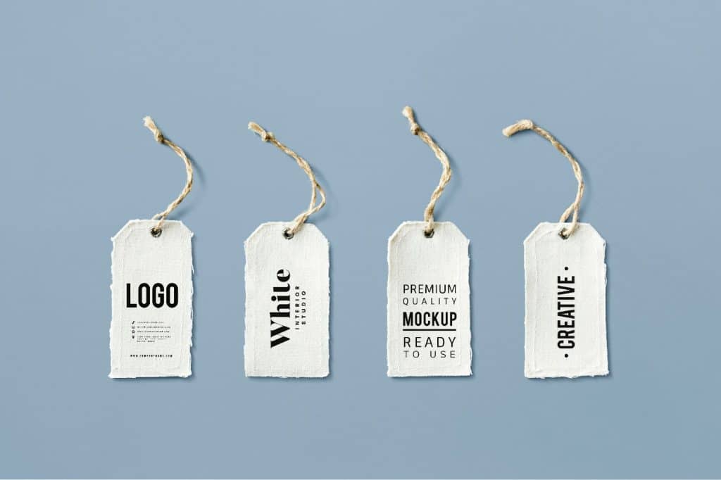 étiquette en carton