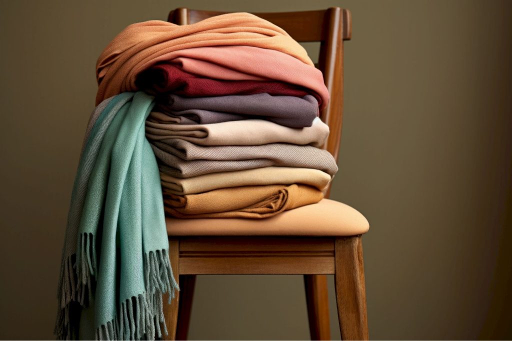 différentes couleurs d'écharpe en cachemire