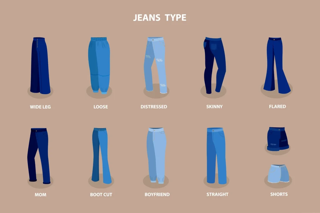 types de jeans qui existent