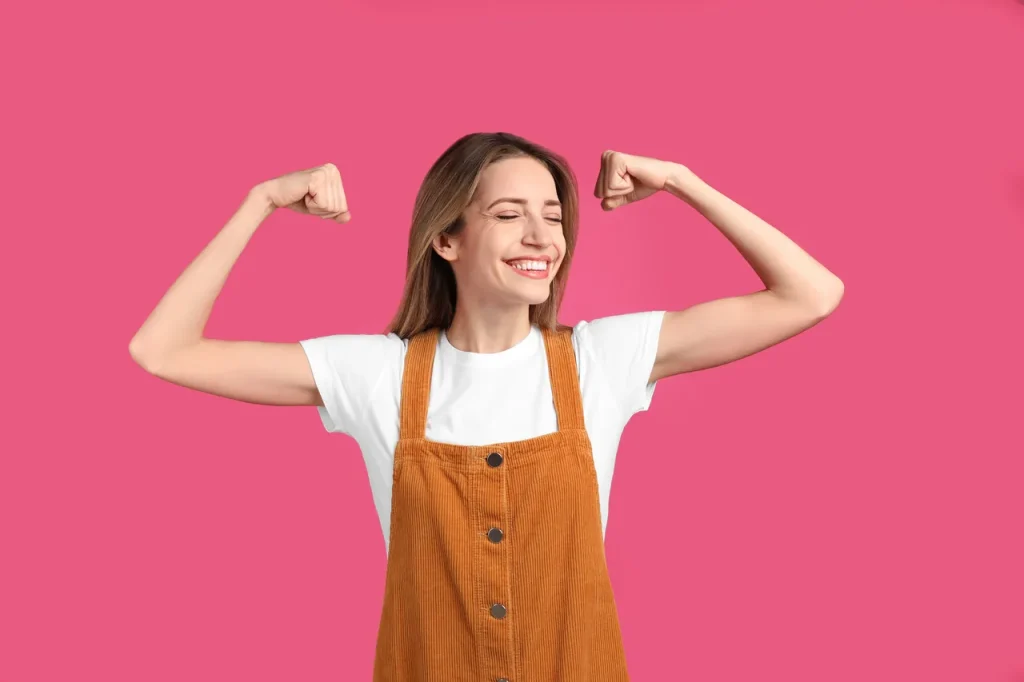 femme forte qui n'abandonne pas