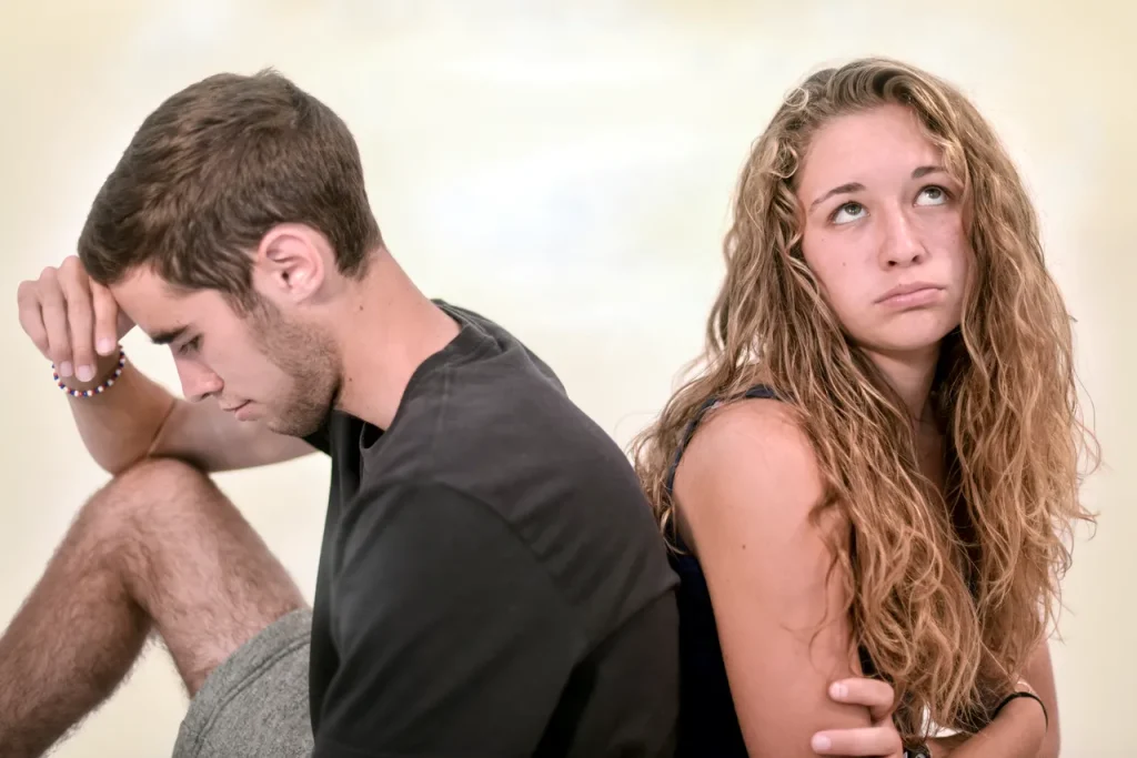 phase de colere pendant la rupture