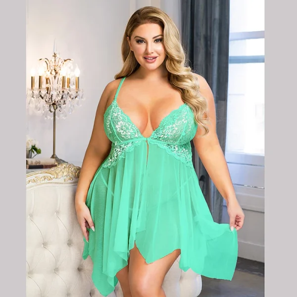 Nuisette avec fermeture à l'avant transparente
