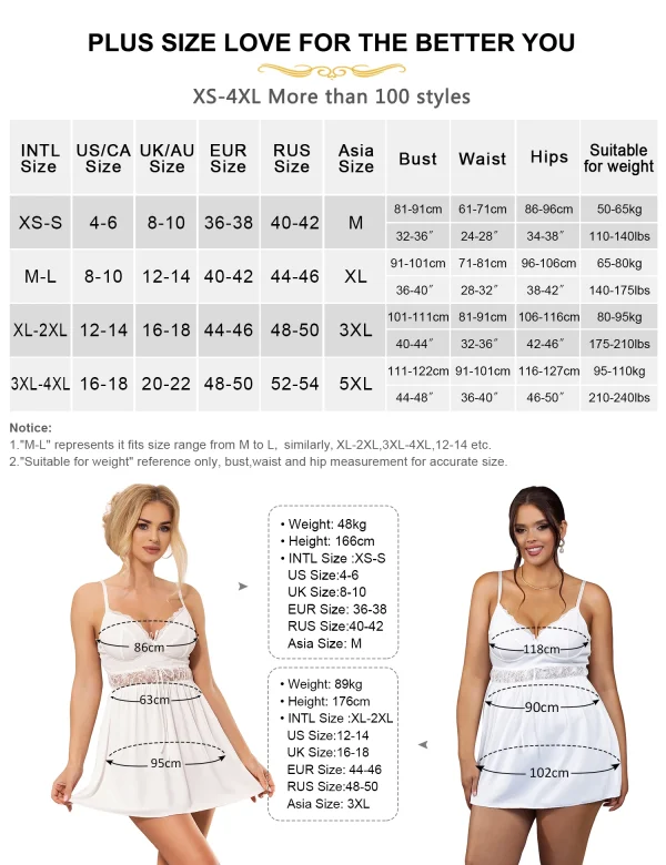 Chemise de nuit avec bretelles fines grande taille