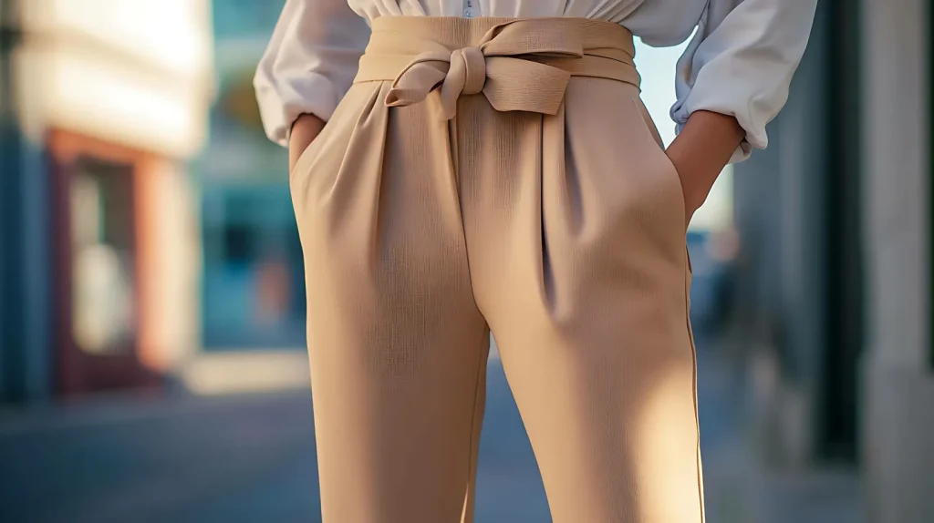 pantalon taille haute pour femme