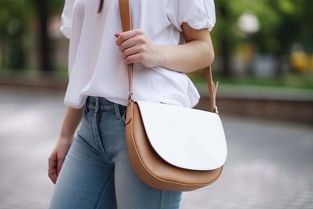 sac en cuir minimaliste avec bandouliere