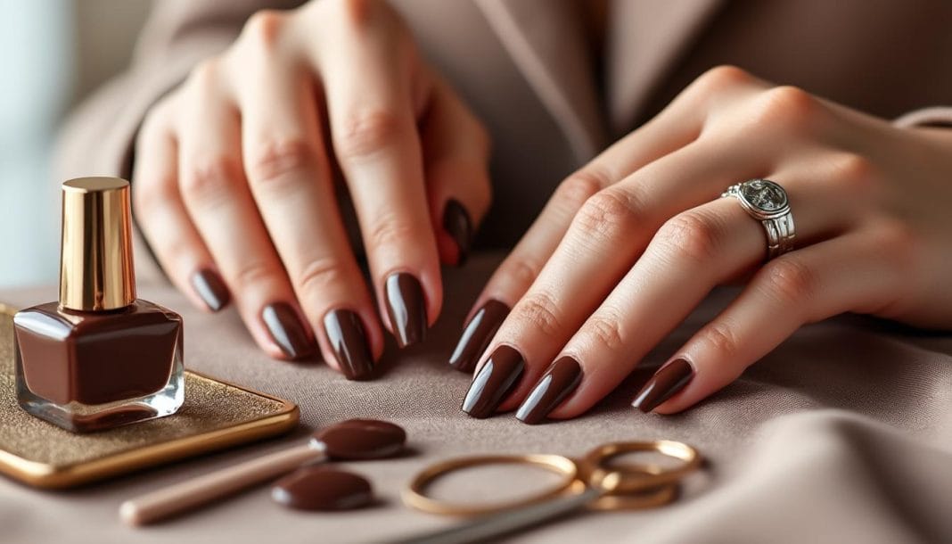 découvrez les plus belles tendances de la manucure marron chocolat en 2025 : idées de nail art, inspirations élégantes et conseils pour adopter cette couleur incontournable sur vos ongles cette année.
