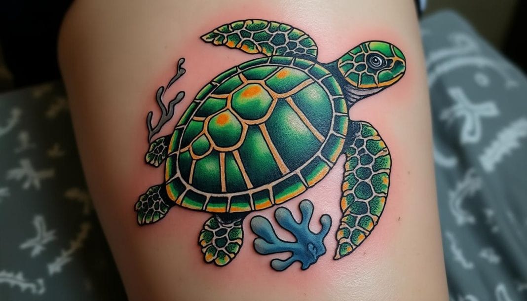 Tatouage tortue : symbolique et significations profondes découvrez la symbolique et les significations profondes du tatouage tortue : spiritualité, sagesse, protection et connexion à la nature. idées, inspirations et conseils pour exprimer votre personnalité à travers ce motif ancestral.