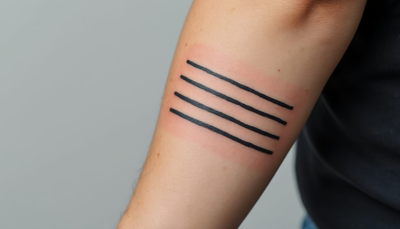 découvrez la signification profonde et intemporelle du tatouage à 3 traits sur le bras. un symbole de force, d’unité et d’équilibre, idéal pour un tatouage minimaliste et riche de sens.