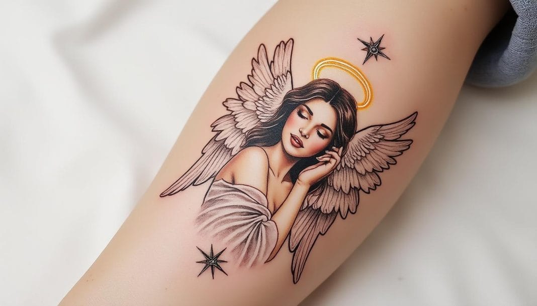 Ange tatouage : signification et symbolique à découvrir découvrez la signification et la symbolique des tatouages d’ange. explorez leurs différentes représentations, leurs messages spirituels et ce qu’ils révèlent sur la personnalité de ceux qui les portent.