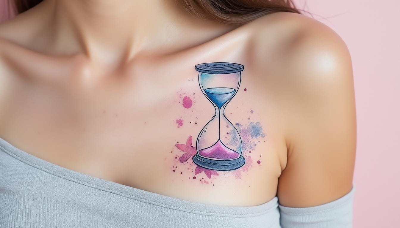 découvrez la signification profonde du tatouage sablier, symbole intemporel qui évoque le passage du temps, la réflexion sur la vie et l’importance de chaque instant.