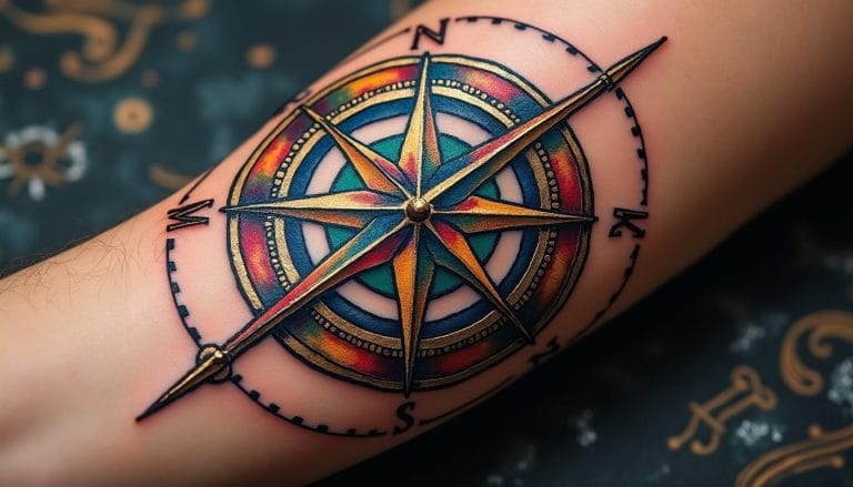 Tatouage Boussole Star