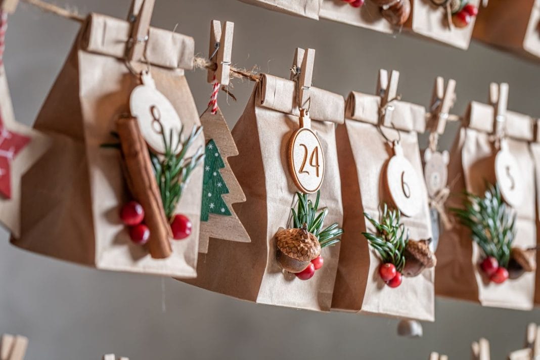 Creative advent Calendar for Christmas as countdown